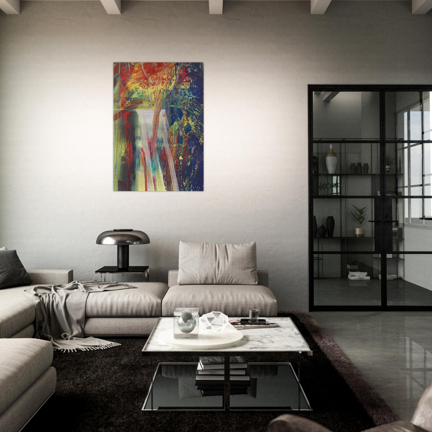 ABSTRACT PAINTING 610 1 - Gerhard Richter Brushed Aluminum Print - 70x100 cm / 28x40 inches | Gerhard Richter Aluminum Print | Gerhard Richter Prints
