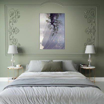 Mountain Rise - Eyvind Earle Brushed Aluminum Print - 70x100 cm / 28x40 inches | Eyvind Earle Aluminum Print | Eyvind Earle Prints