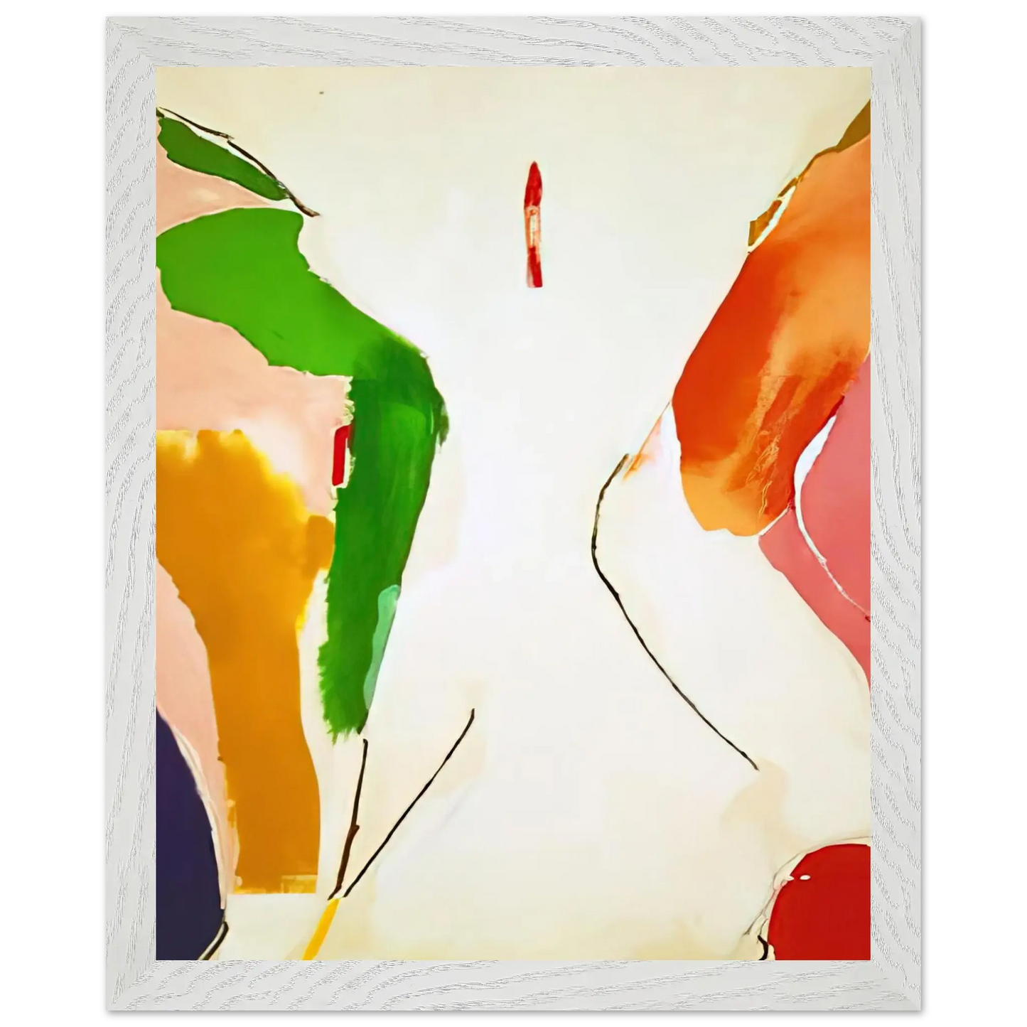 Helen Frankenthaler - Living Edge - 1973 Wall art - 21x29.7 cm / 8x12" - Premium Wooden Framed Poster With Fine Art Paper - Black frame
