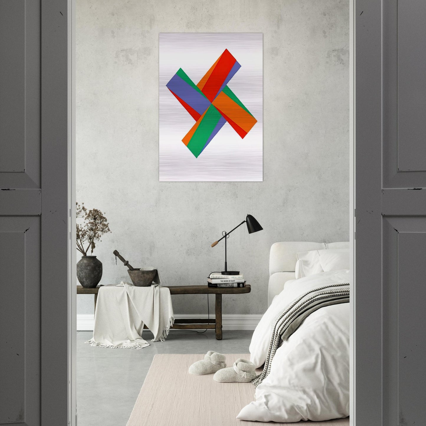 Aus Portfolio Kinderstern - 1989 - Max Bill Brushed Aluminum Print - 70x100 cm / 28x40 inches | Max Bill Aluminum Print | Max Bill Prints
