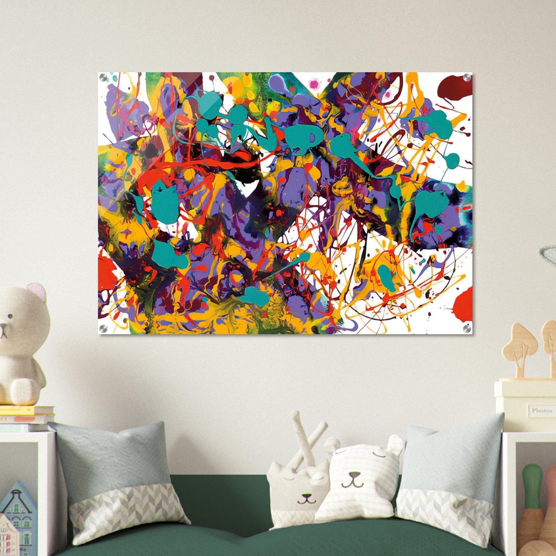 Untitled  SFP94-35  SFF 1711  - Sam Francis Acrylic Print - 70x100 cm / 28x40″ inches | Sam Francis Wall Art | Sam Francis Prints