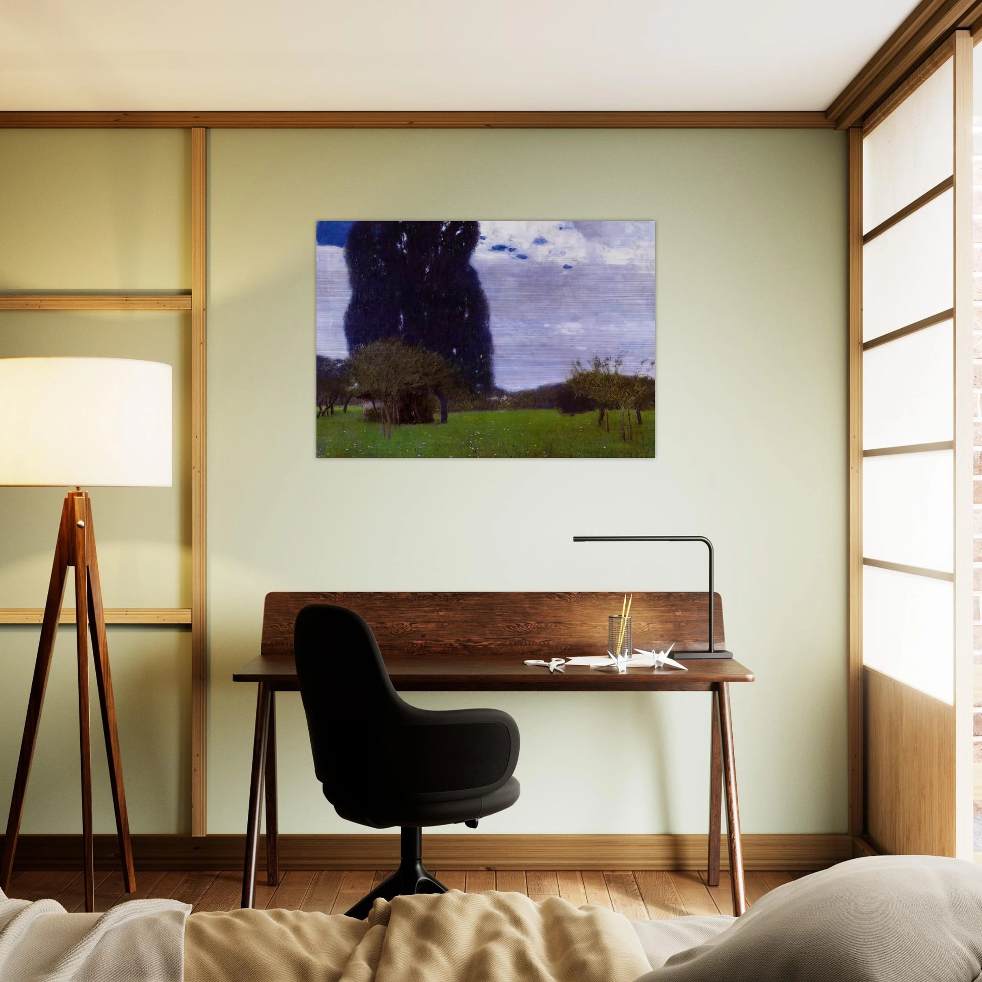 THE TALL POPLAR TREES II - Gustav Klimt Brushed Aluminum Print - 70x100 cm / 28x40 inches | Gustav Klimt Aluminum Print | Gustav Klimt Prints