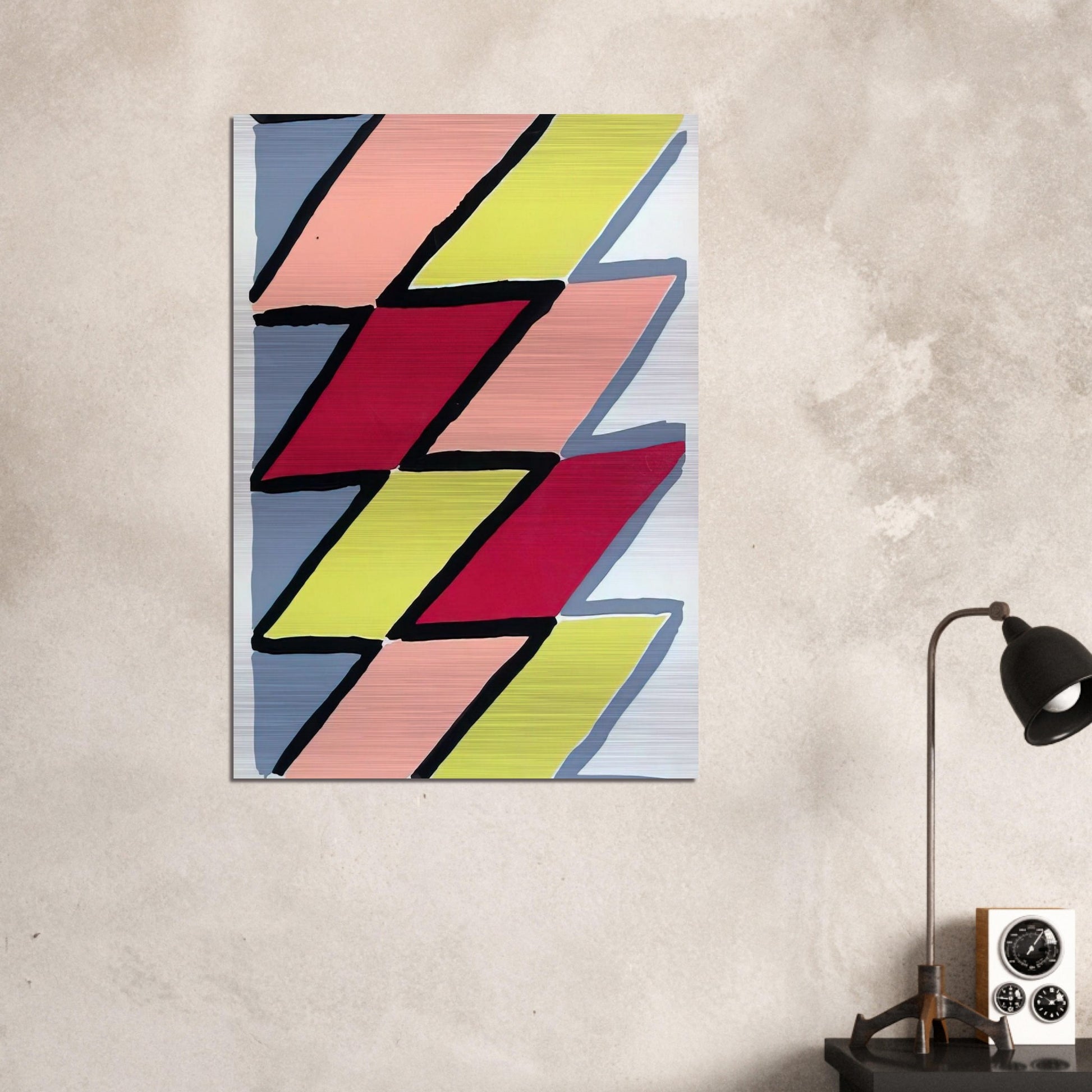 COMPOSITION 22 - Sonia Delaunay Brushed Aluminum Print - 70x100 cm / 28x40 inches | Sonia Delaunay Aluminum Print | Sonia Delaunay Prints