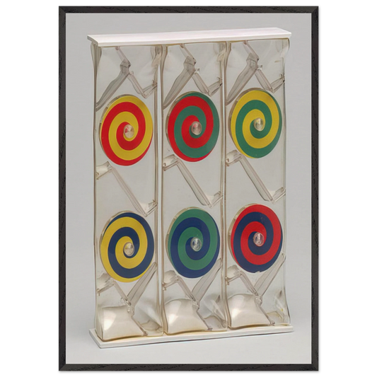 Girondella Kinetic Object - 1965 - Bruno Munari 70x100 cm / 28x40 inches Framed Art Print – Black Wooden Frame