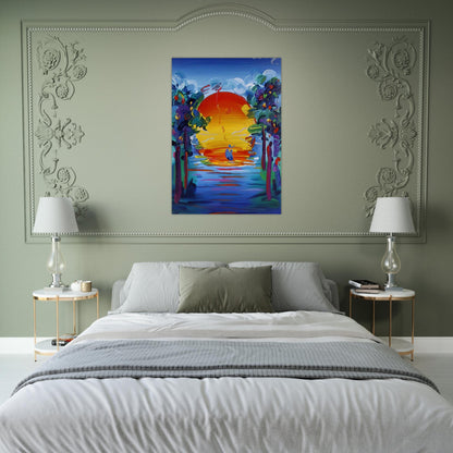BETTER WORLD 1993 - Peter Max Brushed Aluminum Print - 70x100 cm / 28x40 inches | Peter Max Aluminum Print | Peter Max Prints