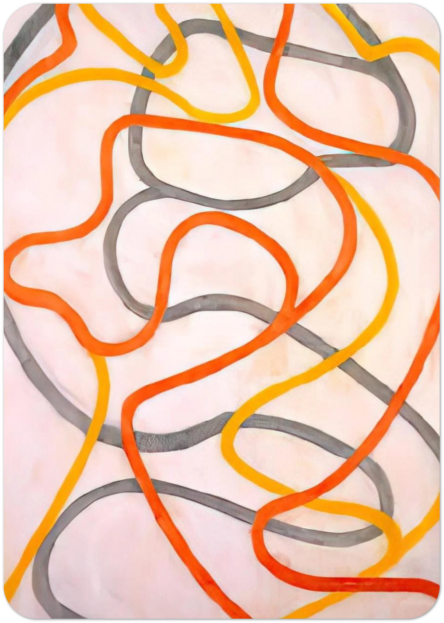 Attendant 5 - 1999 By Brice Marden Pack of 10 Post Cards | Brice Marden Post Cards | A6 (10.5 x 14.8 cm) - 4.1 x 5.8 inches