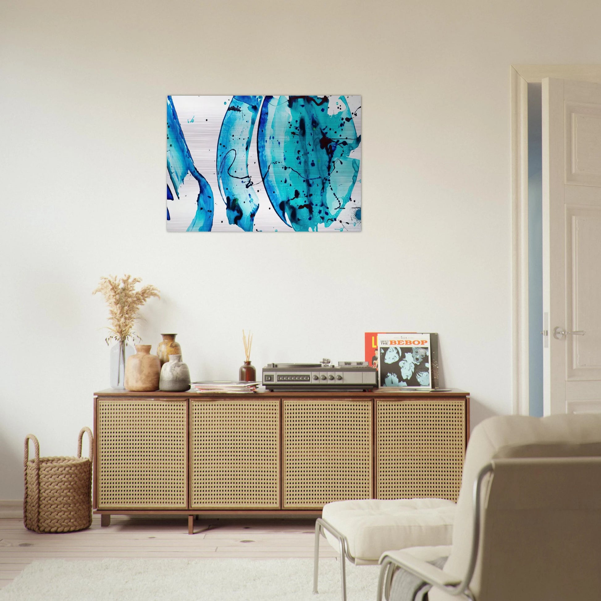 Untitled - Sam Francis Brushed Aluminum Print - 70x100 cm / 28x40 inches | Sam Francis Aluminum Print | Sam Francis Prints