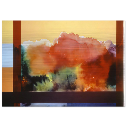 For The Gypsy and His Daughter - 1985 - Ronnie Landfield Brushed Aluminum Print - 70x100 cm / 28x40 inches | Ronnie Landfield Aluminum Print | Ronnie Landfield Prints