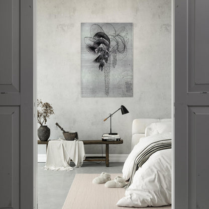PALM TREE SKETCH - MC Escher Brushed Aluminum Print - 70x100 cm / 28x40 inches | MC Escher Aluminum Print | MC Escher Prints