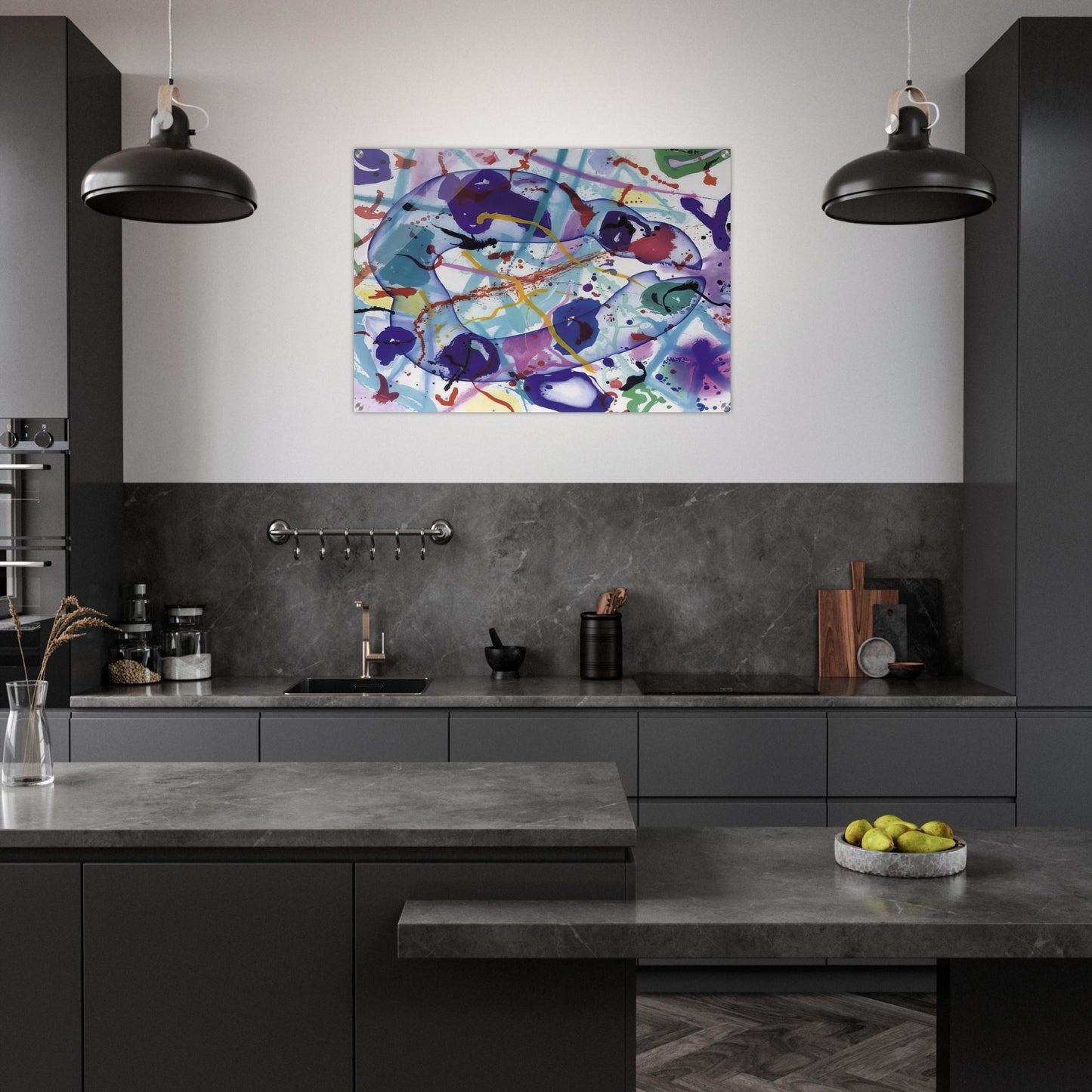 Trietto 4  SFE 077RC  - Sam Francis Acrylic Print - 70x100 cm / 28x40″ inches