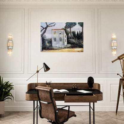 LA CASA ABBANDONATA 1930 - Carlo Carra Brushed Aluminum Print - 70x100 cm / 28x40 inches | Carlo Carra Aluminum Print | Carlo Carra Prints