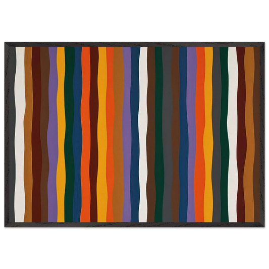 20 - 1977 - Karl Benjamin 70x100 cm / 28x40 inches Framed Art Print – Black Wooden Frame