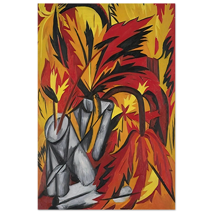 Flowers - 1912 - Natalia Goncharova Art Prints - 100x150 cm / 40x60″ inches | Natalia Goncharova Poster | Natalia Goncharova Prints