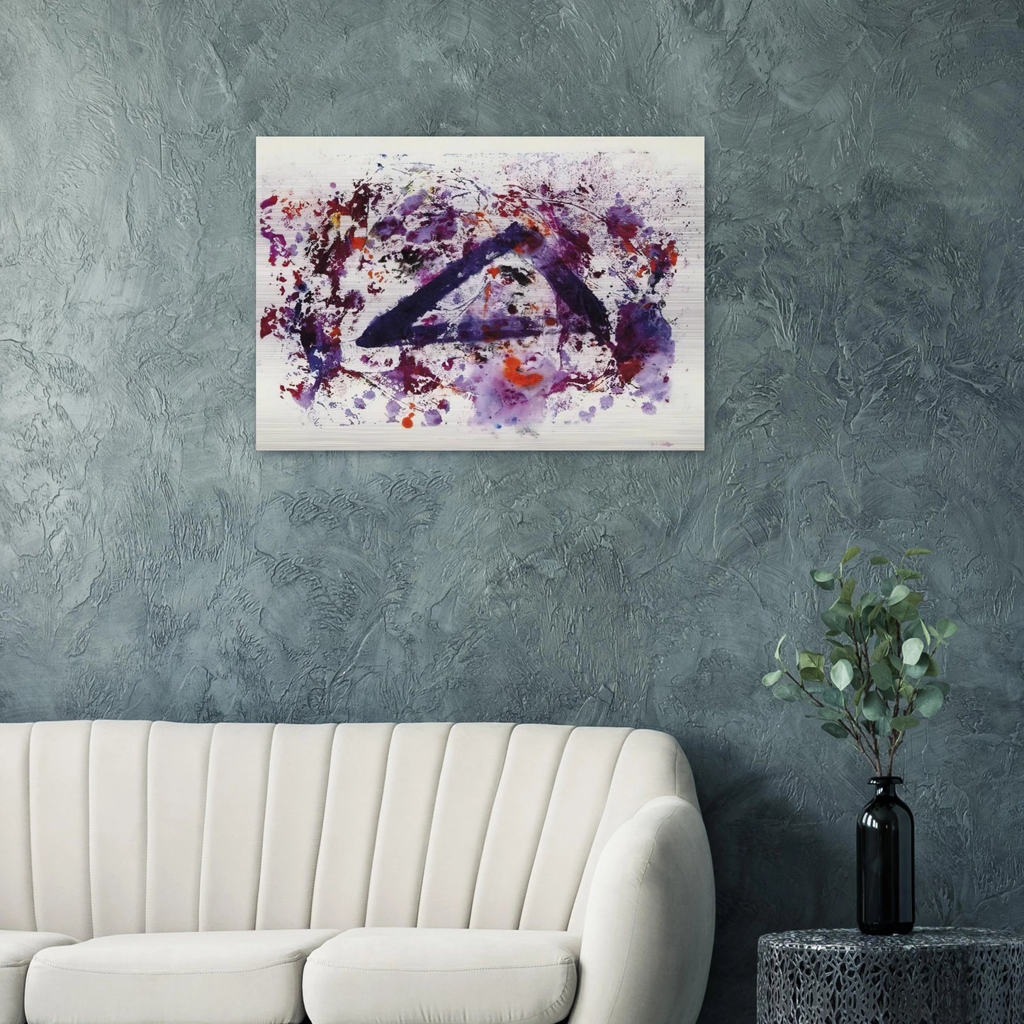 Untitled  SF220S  - Sam Francis Brushed Aluminum Print - 70x100 cm / 28x40 inches | Sam Francis Aluminum Print | Sam Francis Prints