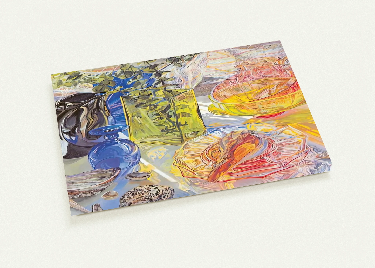 GLASS AND SHELLS 1990 By Janet Fish Pack of 10 Post Cards | Janet Fish Post Cards | A6 (10.5 x 14.8 cm) - 4.1 x 5.8 inches