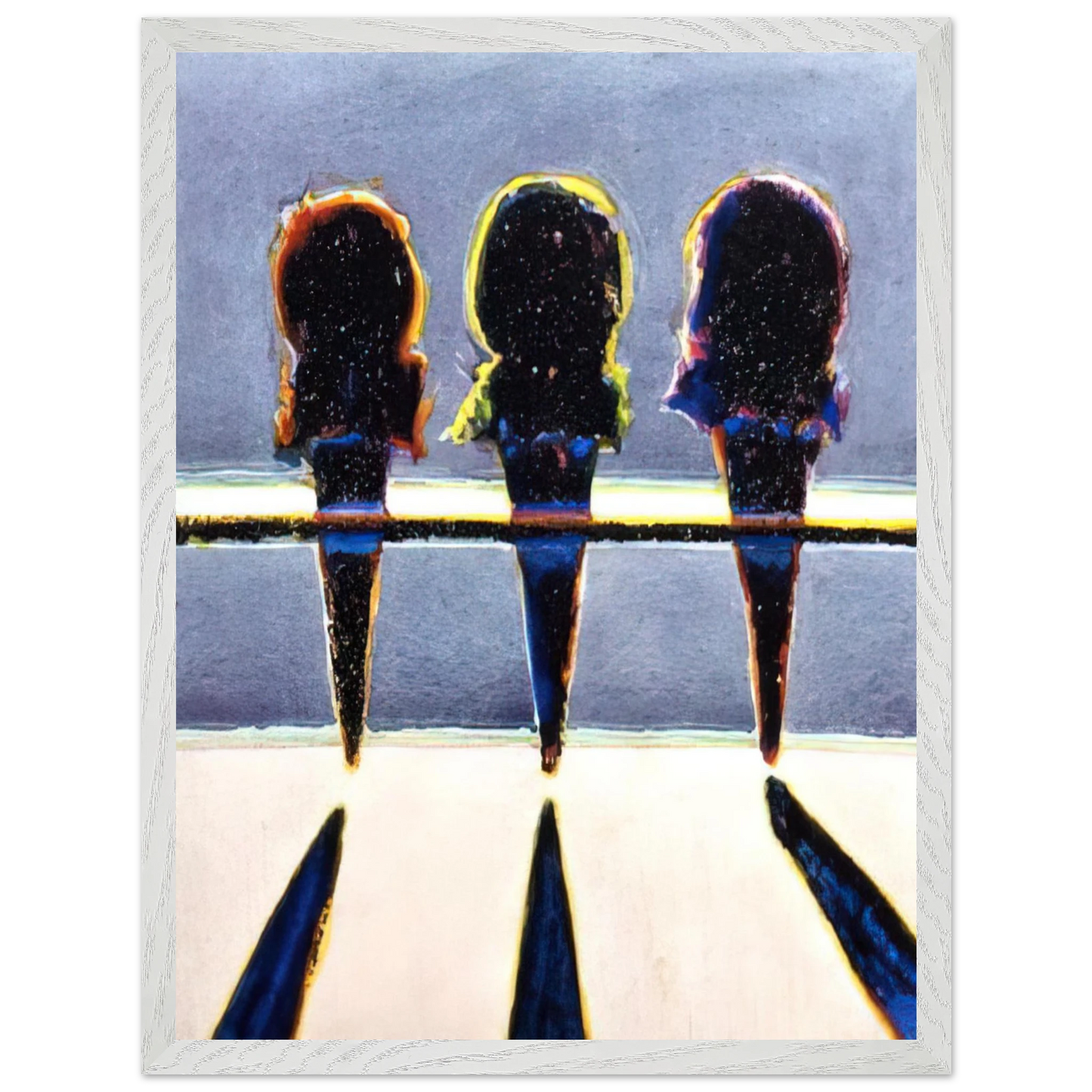 Wayne Thiebaud - Dark Cones - 1964 Wall Art - 21x29.7 cm / 8x12" - Premium Wooden Framed Poster With Fine Art Paper - Black frame