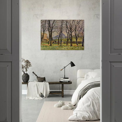 Chestnut Trees at the Jas de Bouffan - Paul Cézanne Brushed Aluminum Print - 70x100 cm / 28x40 inches | Paul Cézanne Aluminum Print | Paul Cézanne Prints