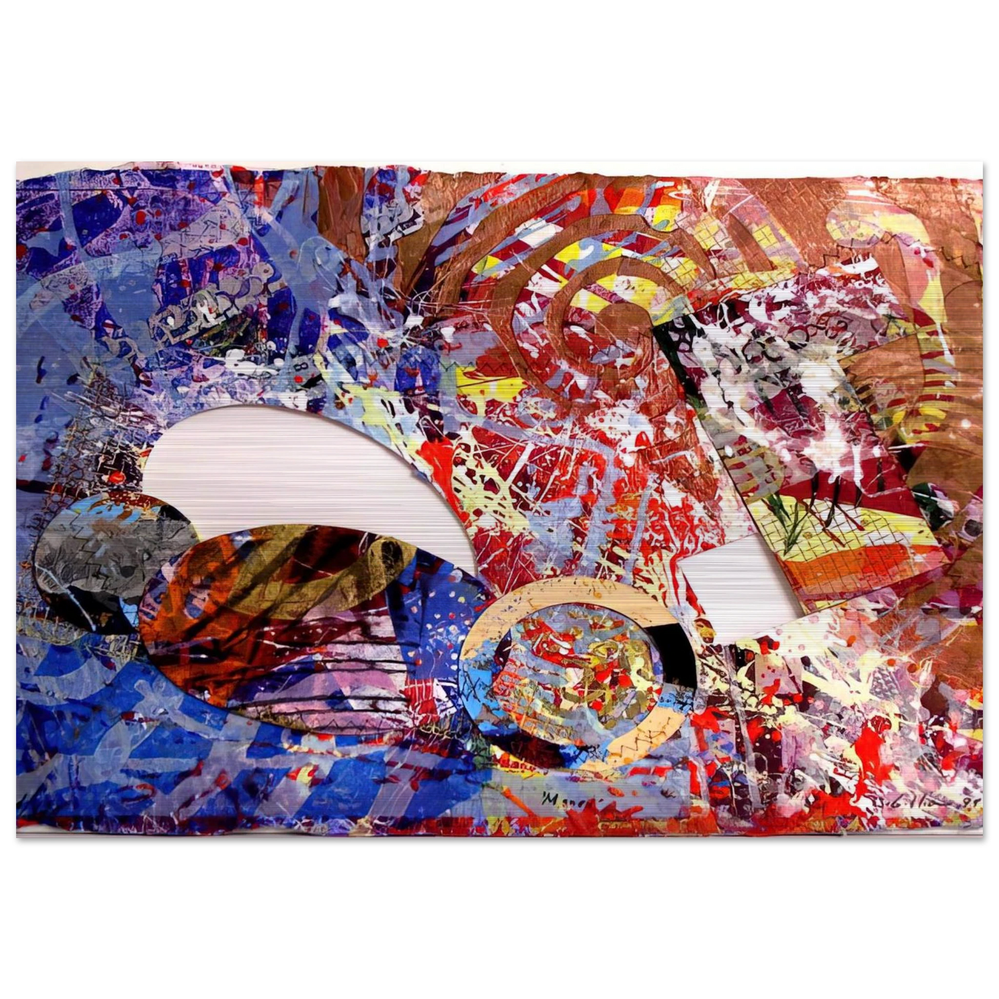Manet I - Sam Gilliam Brushed Aluminum Print - 70x100 cm / 28x40 inches | Sam Gilliam Aluminum Print | Sam Gilliam Prints