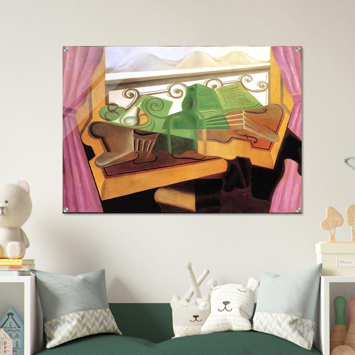 OPEN WINDOW WITH HILLS 1923 - Juan Gris Acrylic Print - 70x100 cm / 28x40″ inches