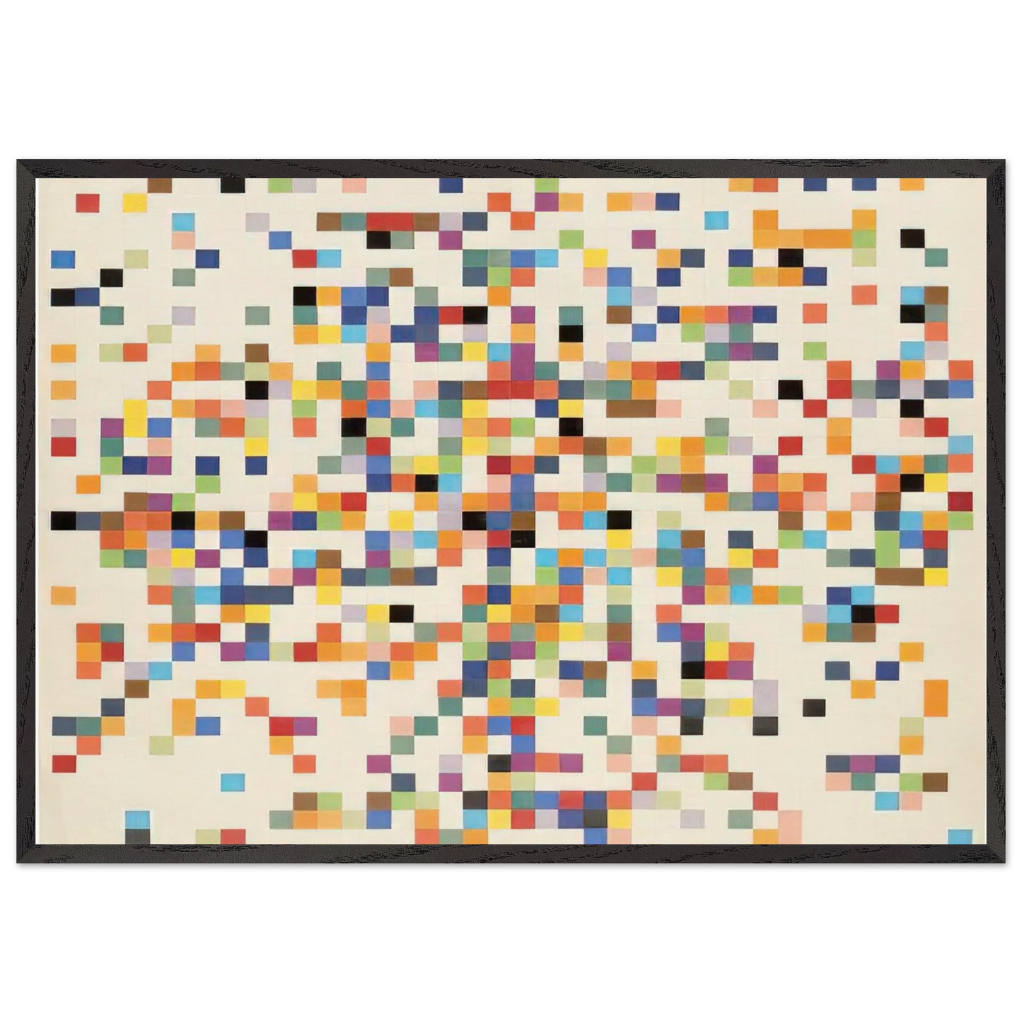 Spectrum Colors Arranged by Chance II - Ellsworth Kelly 70x100 cm / 28x40 inches Framed Art Print – Black Wooden Frame