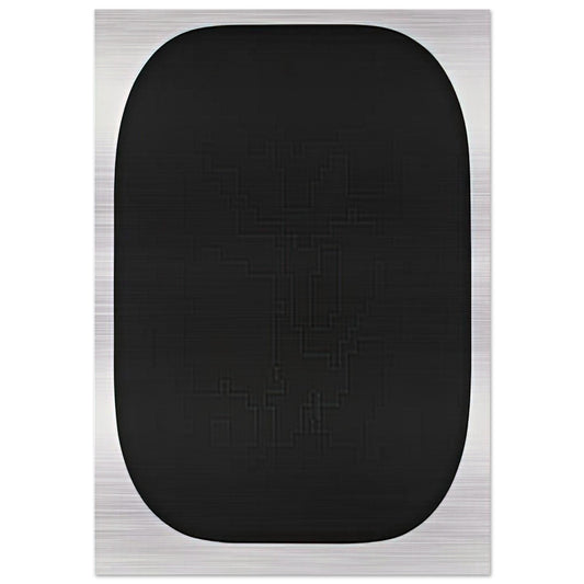 Black Variation IV, from Second Curve series - Ellsworth Kelly Brushed Aluminum Print - 70x100 cm / 28x40 inches | Ellsworth Kelly Aluminum Print | Ellsworth Kelly Prints