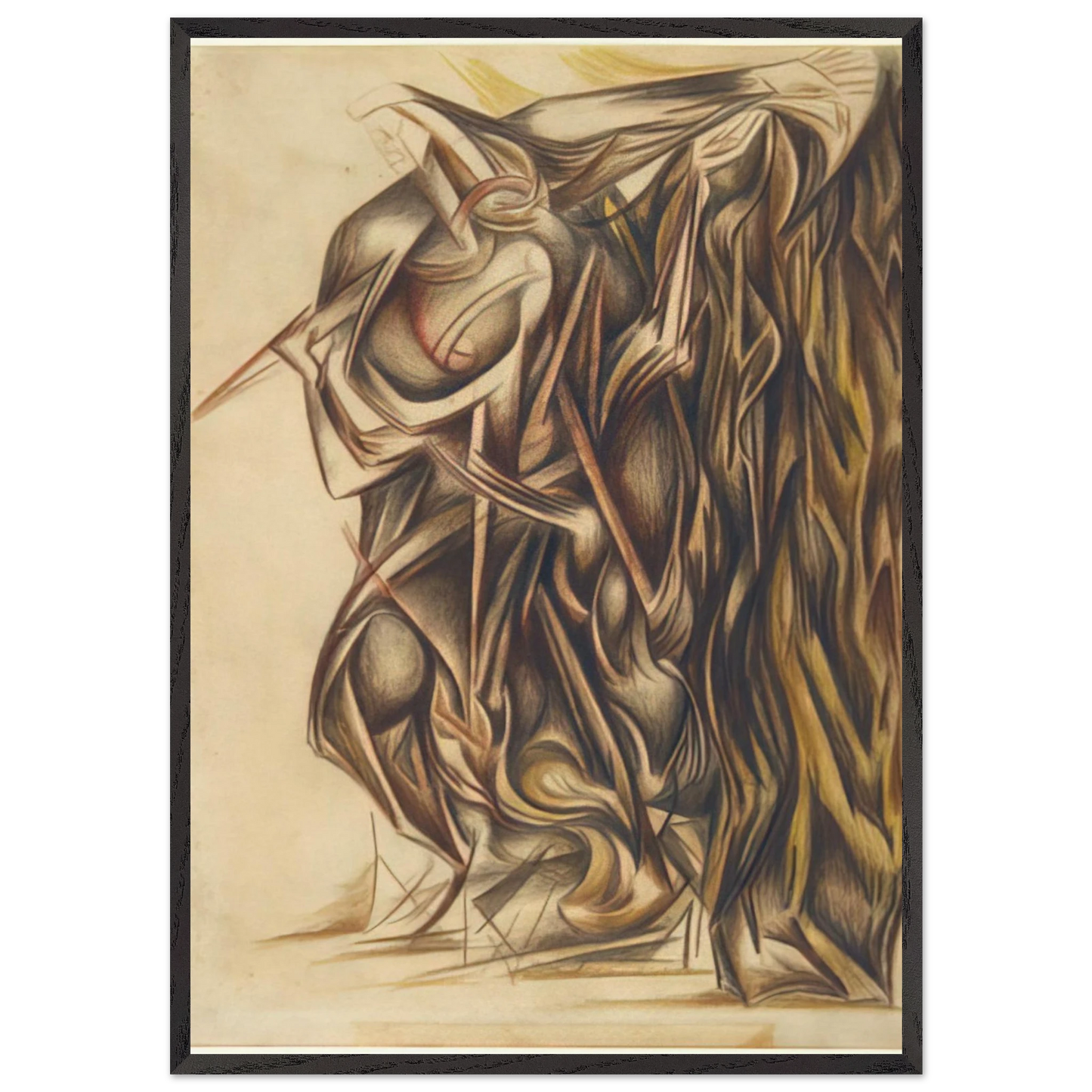 UNTITLED 1941 N2 - Jackson Pollock 70x100 cm / 28x40 inches Framed Art Print – Black Wooden Frame