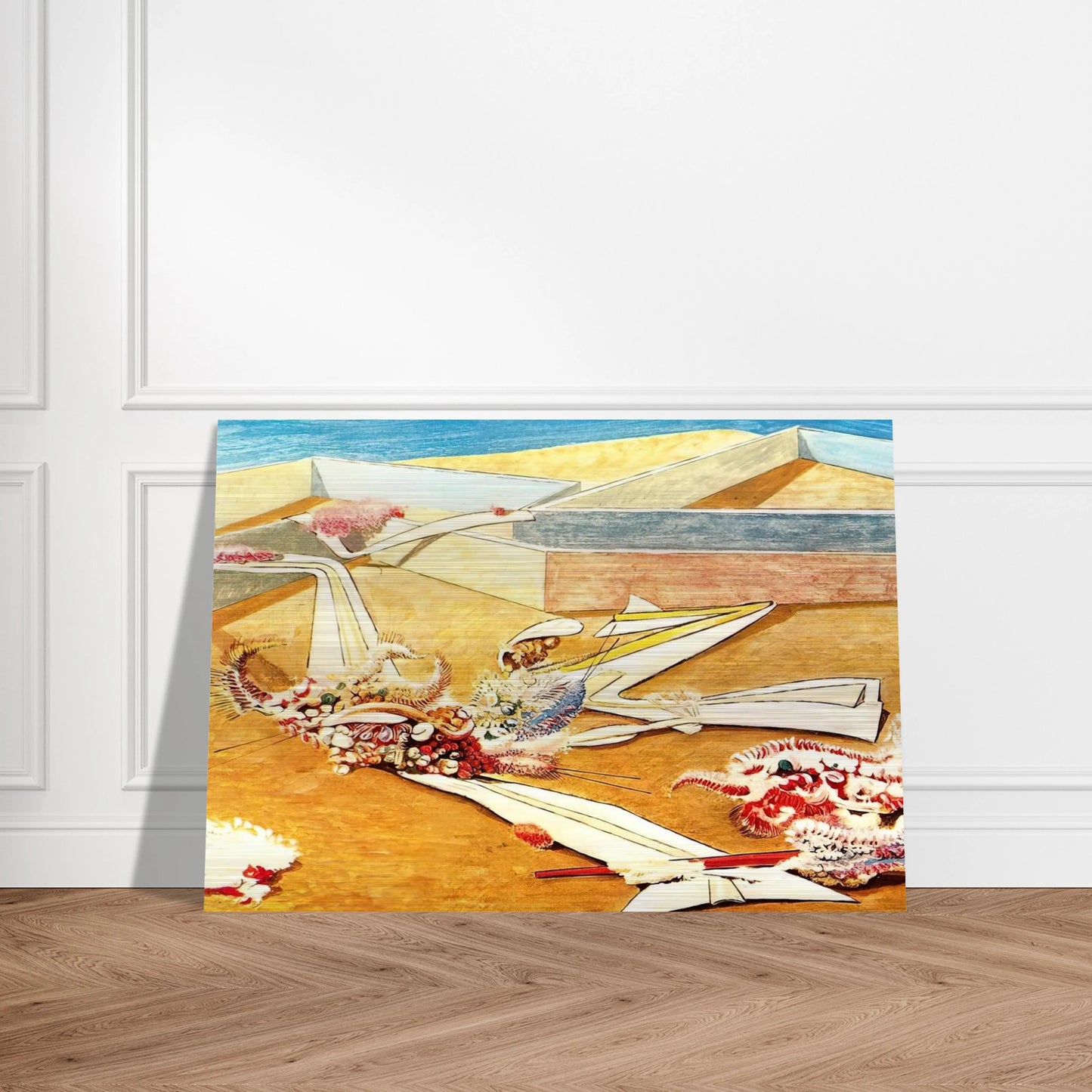 Flying Horse Garden - Max Ernst Brushed Aluminum Print - 70x100 cm / 28x40 inches | Max Ernst Aluminum Print | Max Ernst Prints