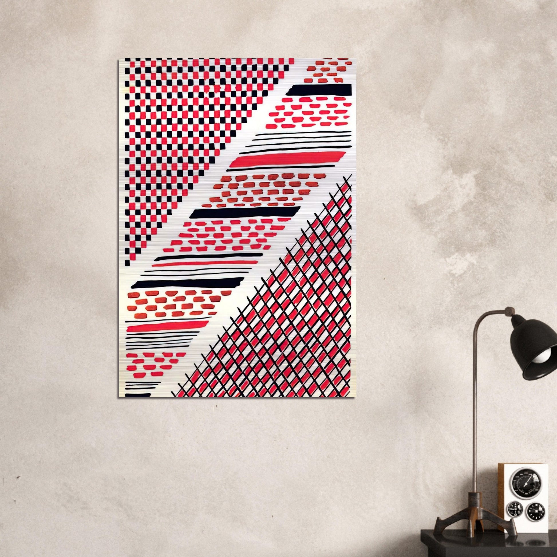 COMPOSITION 13 - Sonia Delaunay Brushed Aluminum Print - 70x100 cm / 28x40 inches | Sonia Delaunay Aluminum Print | Sonia Delaunay Prints