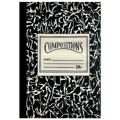 COMPOSITIONS II 1964 - Roy Lichtenstein Brushed Aluminum Print - 70x100 cm / 28x40 inches | Roy Lichtenstein Aluminum Print | Roy Lichtenstein Prints