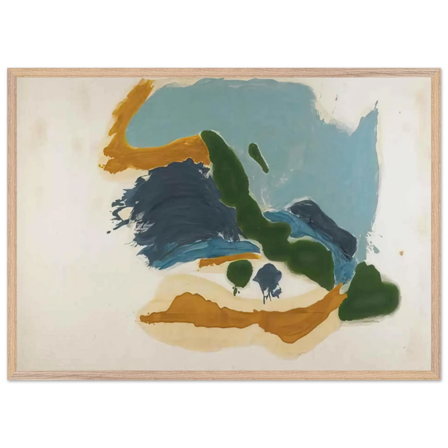 Helen Frankenthaler - Tuscany - 1963 Wall art - 50x70 cm / 20x28 Inches - Premium Wooden Framed Poster With Fine Art Paper - Wood frame