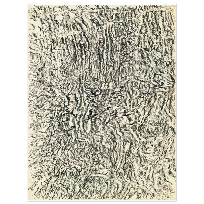 Henri Michaux - DESSIN MESCALINIEN 1958  75x100 cm / 30x40inches Fine Art Poster