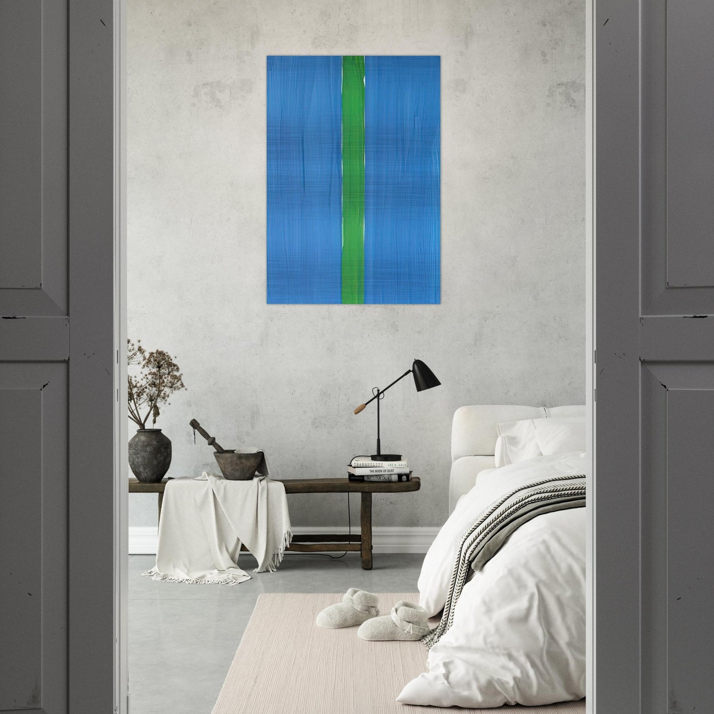 Composition bleue et verte - 1988 - Gunther Forg Brushed Aluminum Print - 70x100 cm / 28x40 inches | Gunther Forg Aluminum Print | Gunther Forg Prints