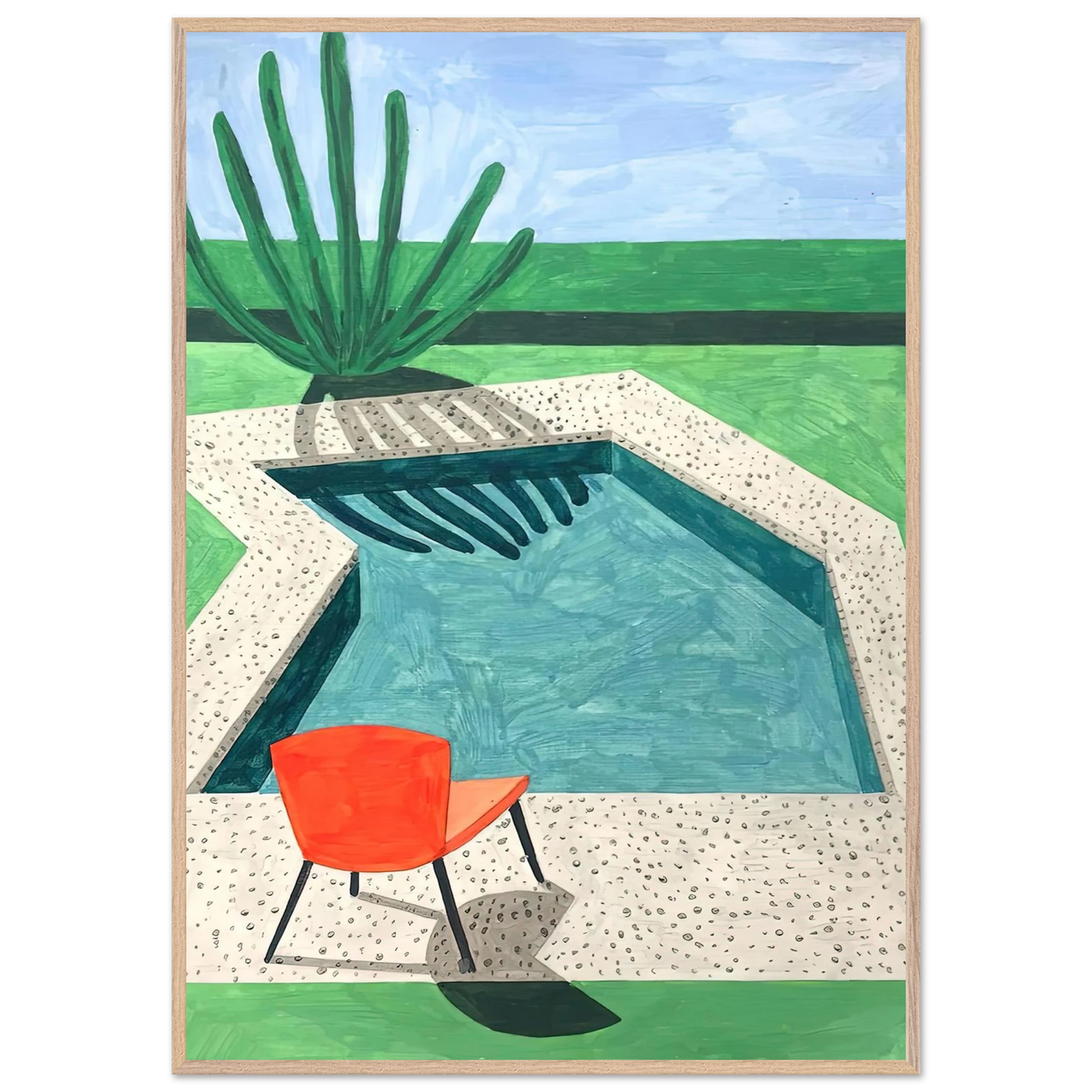 David Hockney - David Hockney Wall art - 30x45 cm / 12x18 inches - Premium Wooden Framed Poster With Fine Art Paper-canvas - Black frame