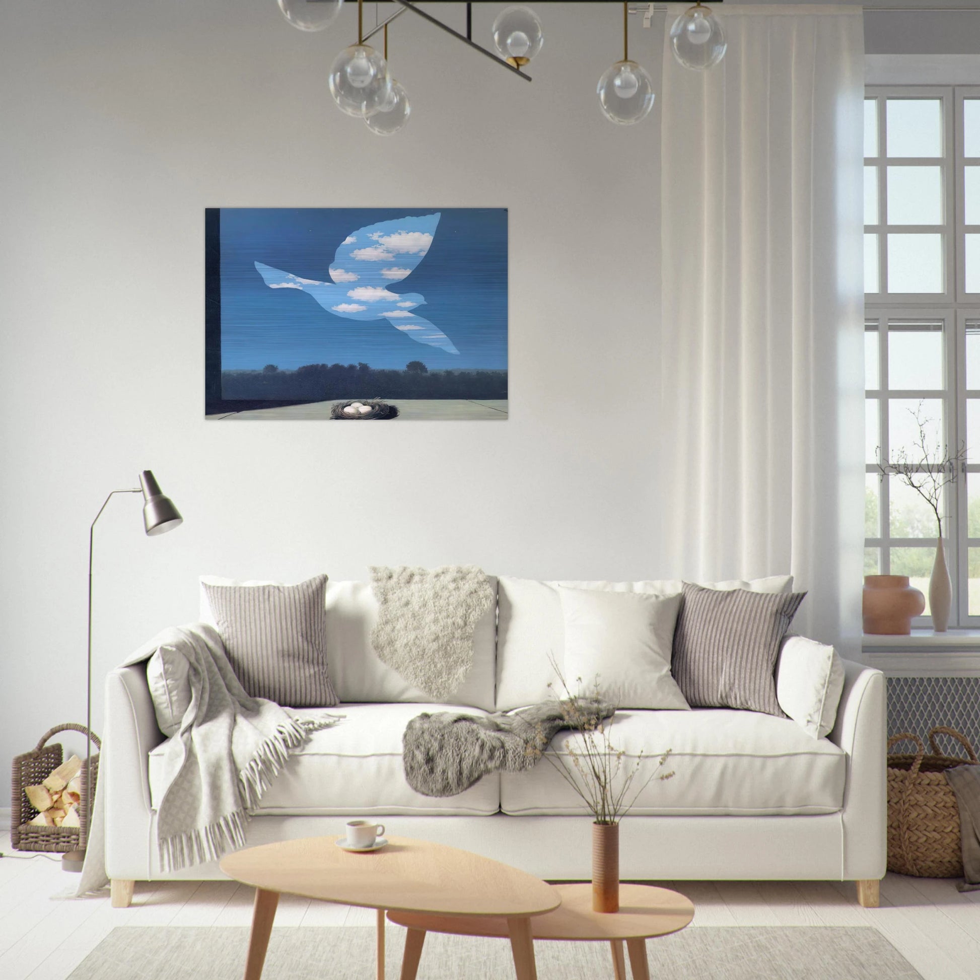 THE RETURN 1940 - Rene Magritte Brushed Aluminum Print - 70x100 cm / 28x40 inches | Rene Magritte Aluminum Print | Rene Magritte Prints