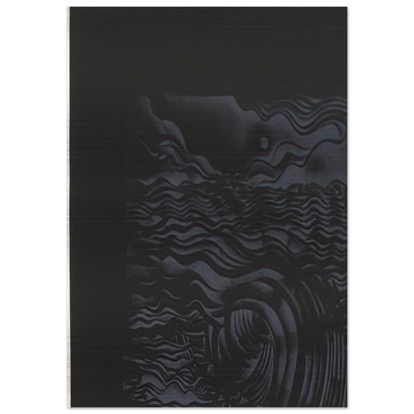 STUDY FOR AN UNTITLED PRINT WHITE ON BLACK 1982 - Lee Bontecou Brushed Aluminum Print - 70x100 cm / 28x40 inches | Lee Bontecou Aluminum Print | Lee Bontecou Prints