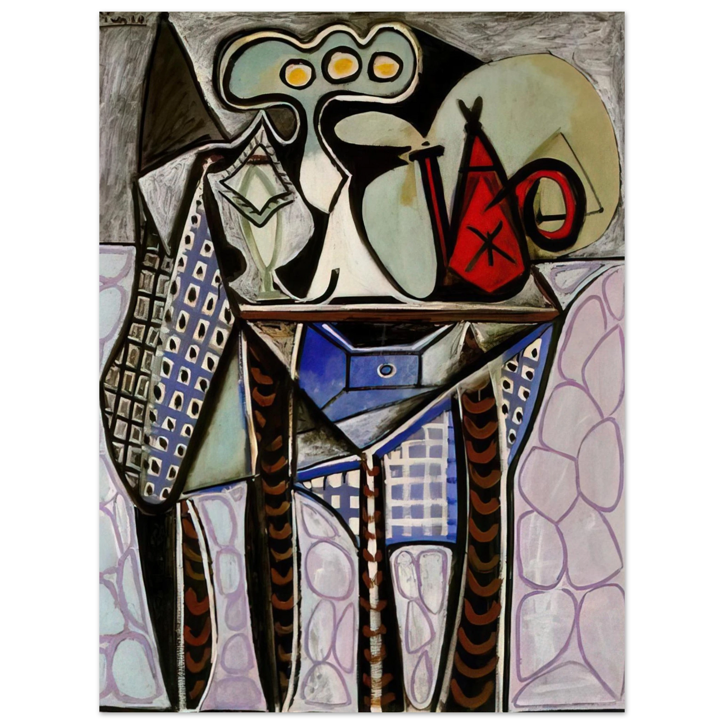 Pablo Picasso - Still life on a table - 1947  75x100 cm / 30x40inches Fine Art Poster