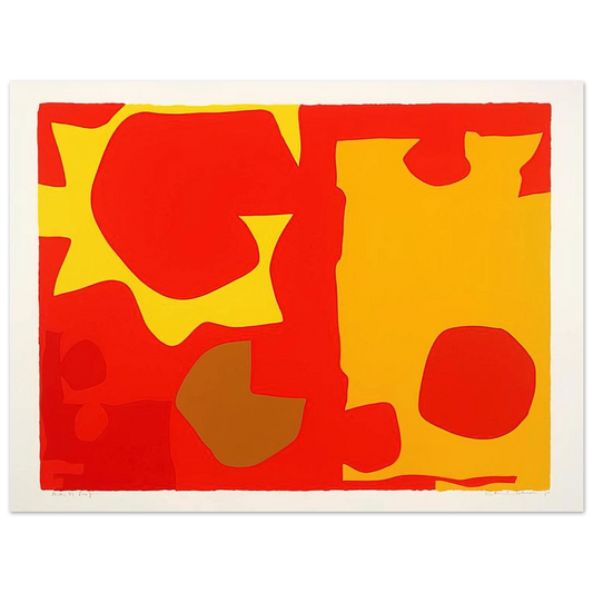Patrick Heron - Six in Light Orange with Red in Yellow - 1970  75x100 cm / 30x40inches Fine Art Poster