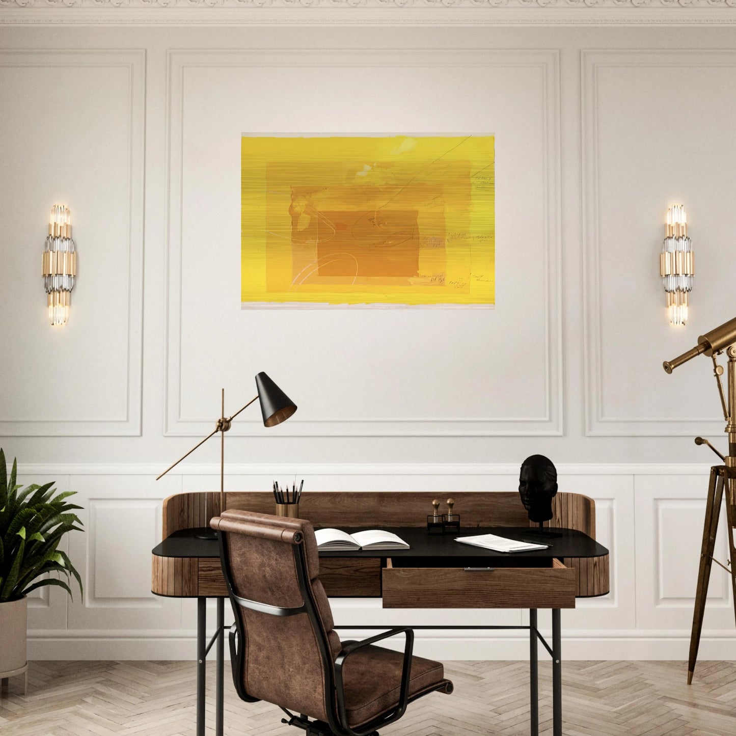 STUDY FOR HOMAGE TO THE SQUARE - Josef Albers Brushed Aluminum Print - 70x100 cm / 28x40 inches | Josef Albers Aluminum Print | Josef Albers Prints