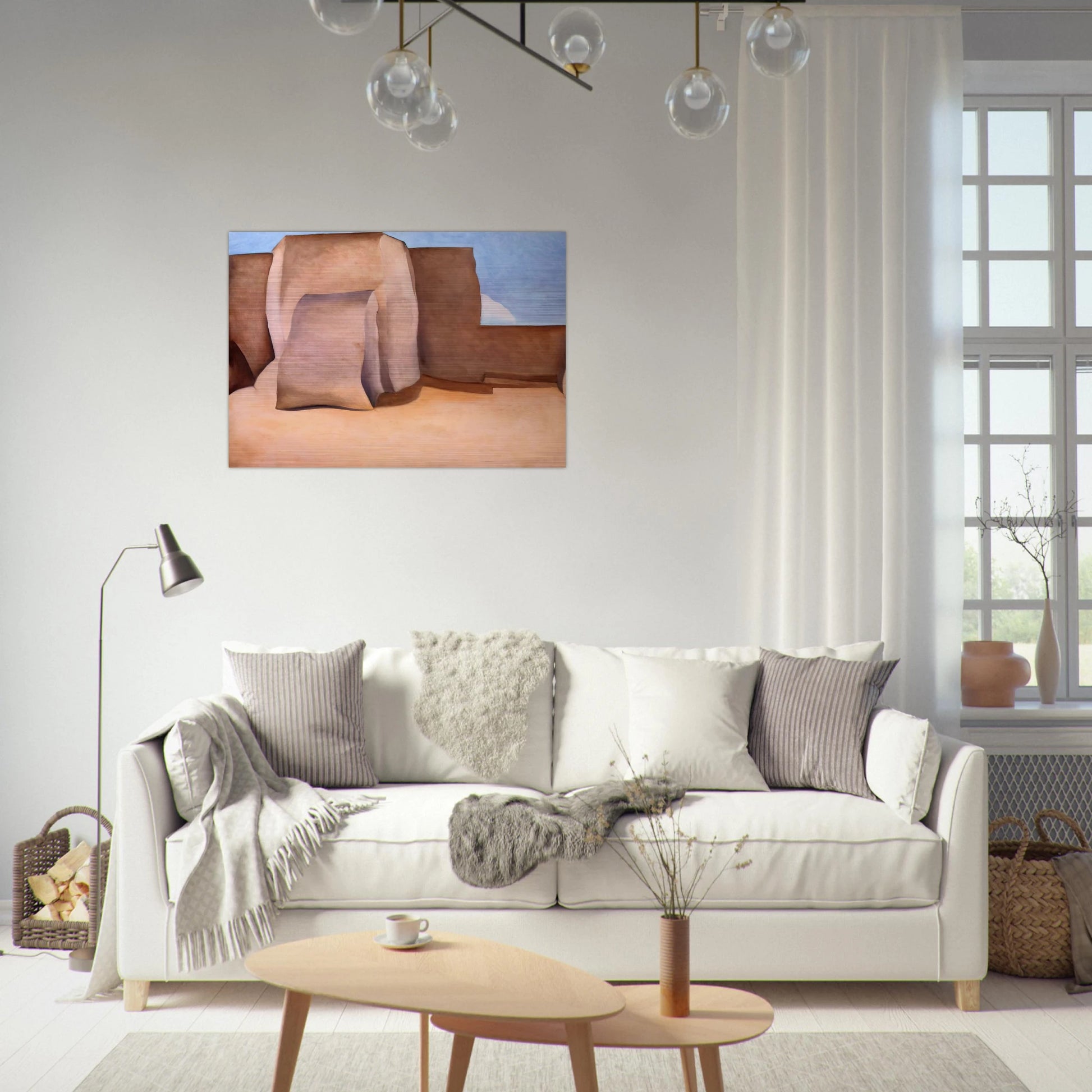 Ranchos Church, New Mexico - Georgia O'Keeffe Brushed Aluminum Print - 70x100 cm / 28x40 inches | Georgia O'Keeffe Aluminum Print | Georgia O'Keeffe Prints