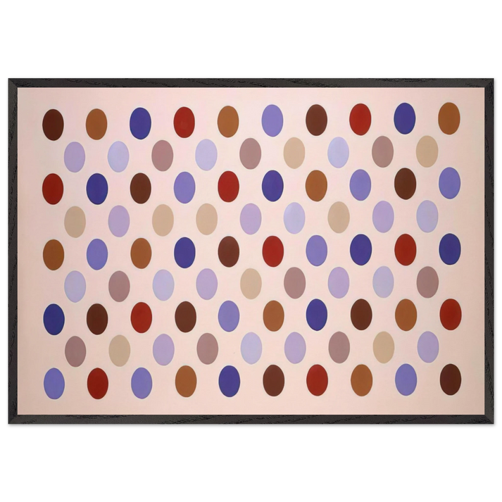 Grid 8 - 1969 - Thomas Downing 70x100 cm / 28x40 inches Framed Art Print – Black Wooden Frame