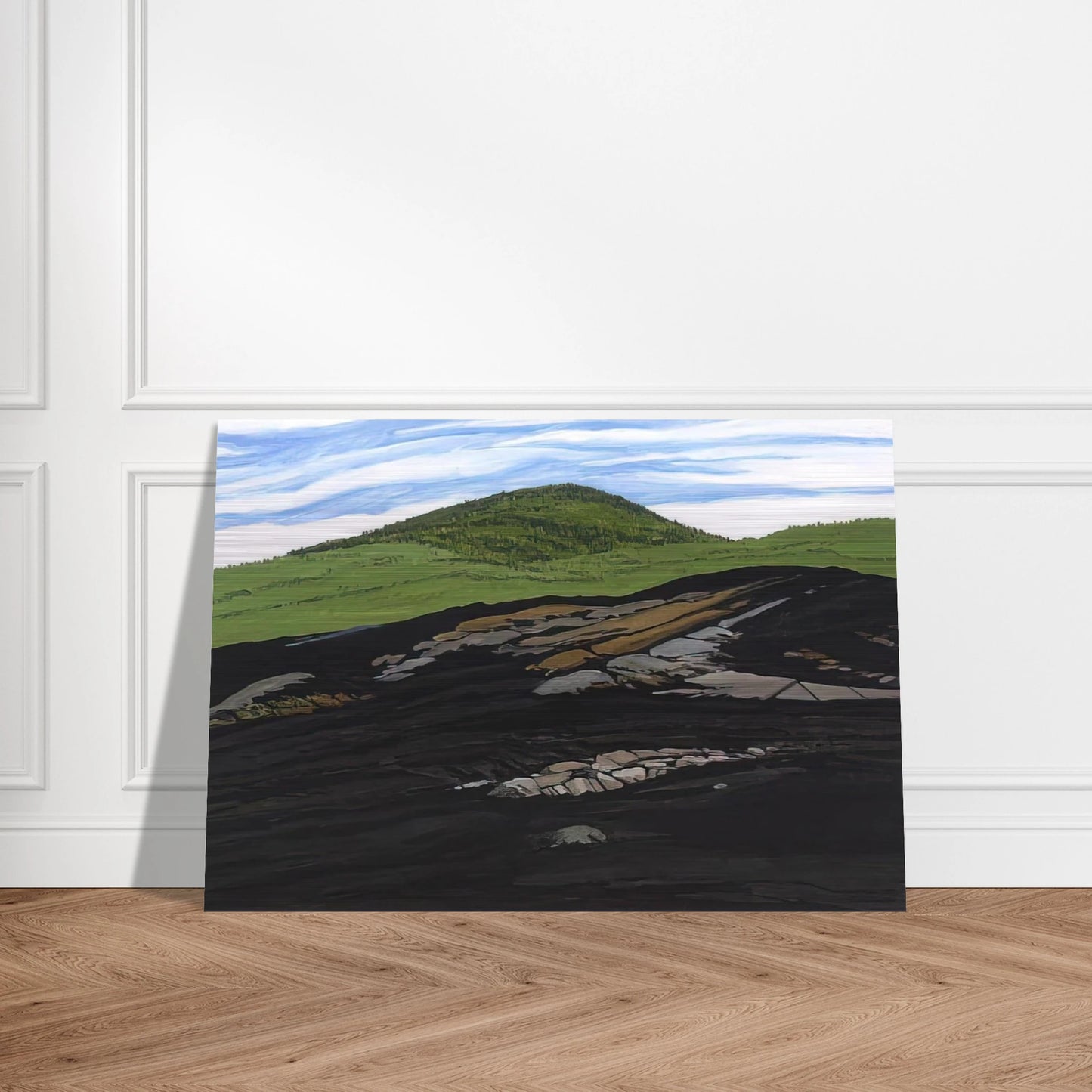 Blueberry Burn Morey's Hill - 1997 - Neil Welliver Brushed Aluminum Print - 70x100 cm / 28x40 inches | Neil Welliver Aluminum Print | Neil Welliver Prints
