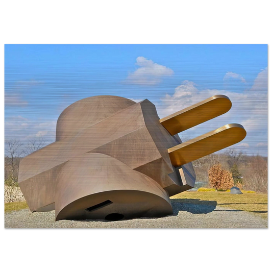 PLUG 1970 - Claes Oldenburg Brushed Aluminum Print - 70x100 cm / 28x40 inches | Claes Oldenburg Aluminum Print | Claes Oldenburg Prints