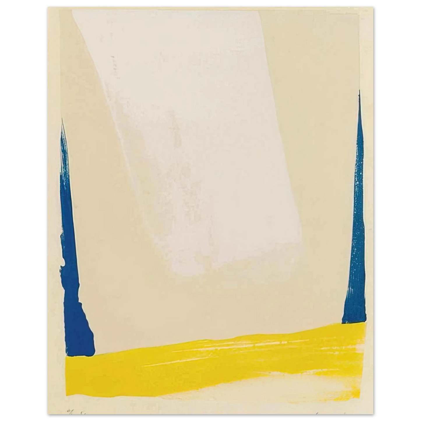 Helen Frankenthaler - White Portal - 1967 Wall art - A1 (59.4 x 84.1  cm) - Fine Art Poster-canvas - -