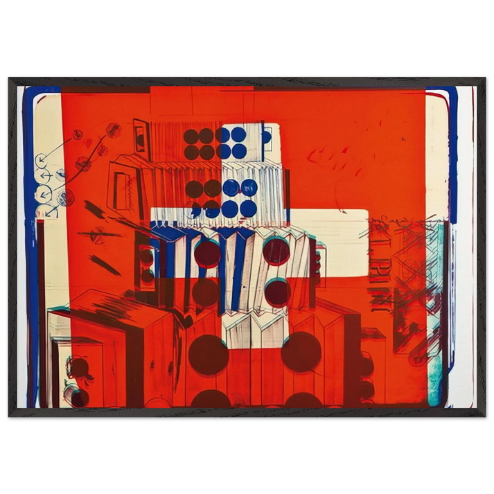 Ars Alpina I - 1972 - Dieter Roth 70x100 cm / 28x40 inches Framed Art Print – Black Wooden Frame