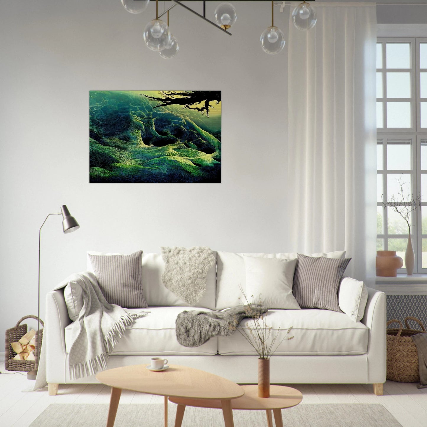 My Soul - Eyvind Earle Brushed Aluminum Print - 70x100 cm / 28x40 inches | Eyvind Earle Aluminum Print | Eyvind Earle Prints