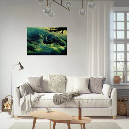 My Soul - Eyvind Earle Brushed Aluminum Print - 70x100 cm / 28x40 inches | Eyvind Earle Aluminum Print | Eyvind Earle Prints