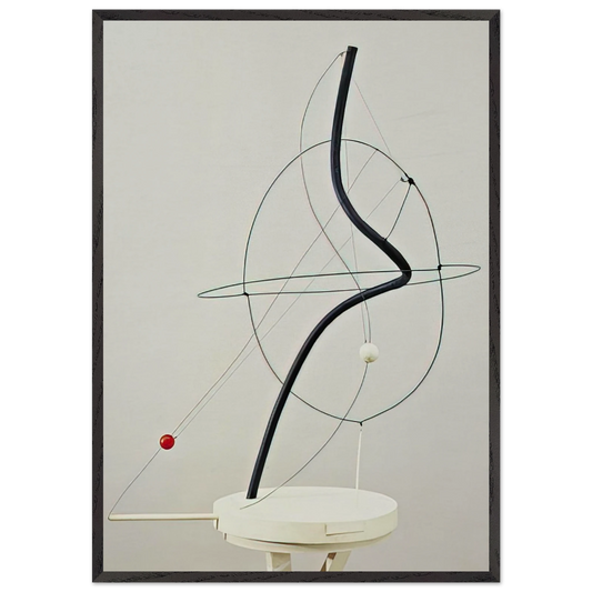 A UNIVERSE 1934 - Alexander Calder 70x100 cm / 28x40 inches Framed Art Print – Black Wooden Frame