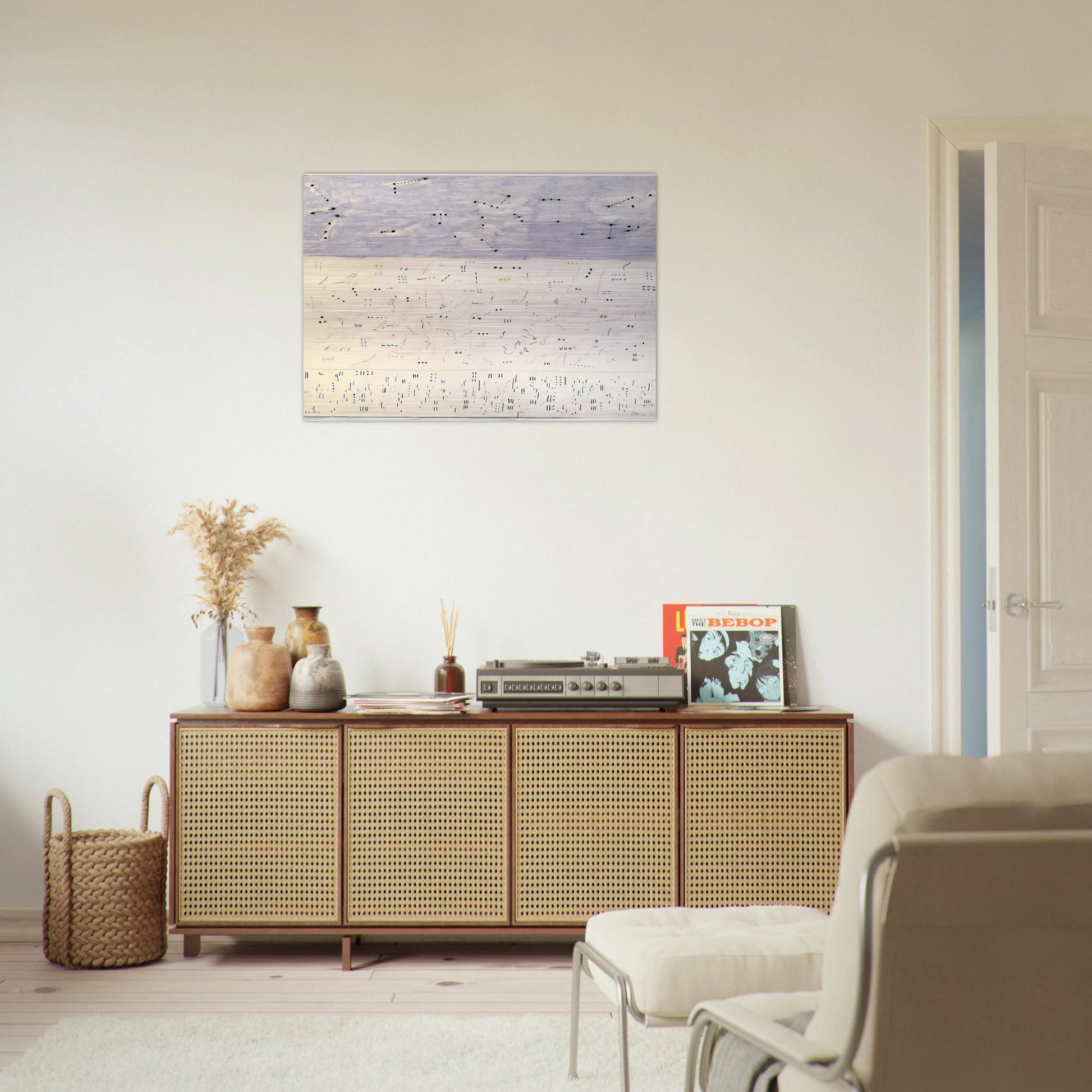 Deep Six - 1979 - Gene Davis Brushed Aluminum Print - 70x100 cm / 28x40 inches | Gene Davis Aluminum Print | Gene Davis Prints