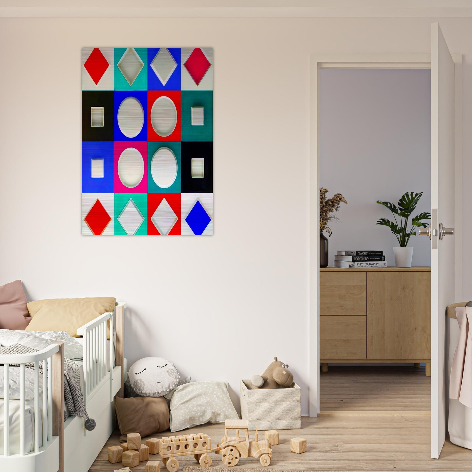 Composition Carrée Relief - 1970 - Victor Vasarely Brushed Aluminum Print - 70x100 cm / 28x40 inches | Victor Vasarely Aluminum Print | Victor Vasarely Prints
