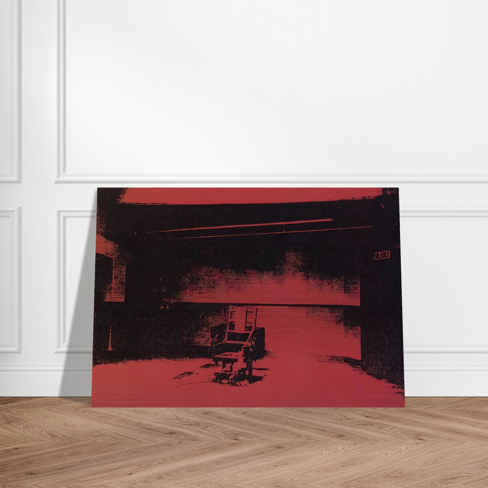 Early electric chair - Andy Warhol Brushed Aluminum Print - 70x100 cm / 28x40 inches | Andy Warhol Aluminum Print | Andy Warhol Prints